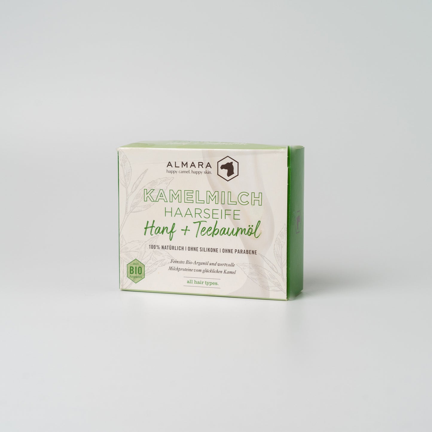 Kamelmilch Haarseife mit Hanf & Teebaum (100g)