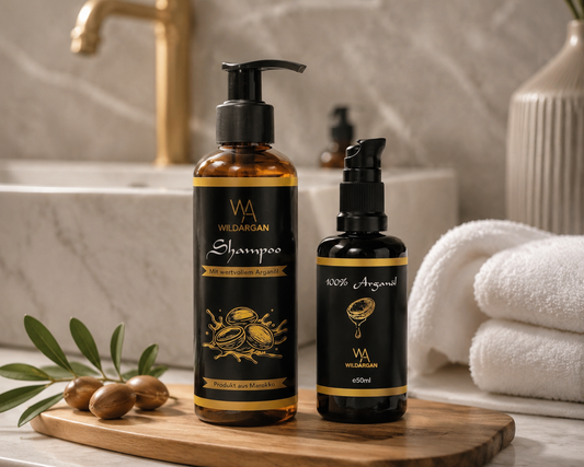 Argan Haarpflege-Set (50ml & 200ml) – Luxus-Duo für gesundes Haar & Kopfhaut